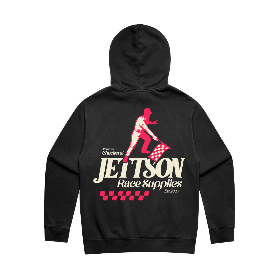 CHECKERS HOOD BLACK
