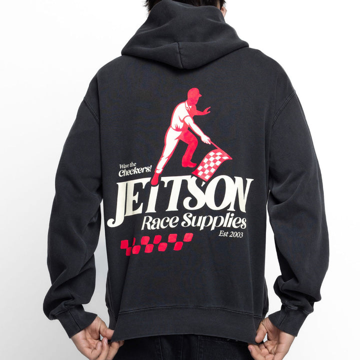 CHECKERS HOOD BLACK