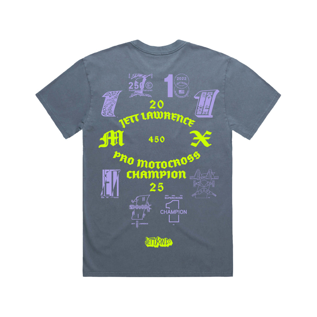 MX25 CHAMPION TEE - INDIGO