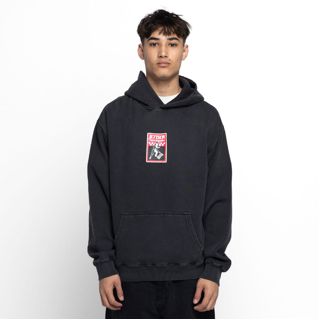 CHECKERS HOOD BLACK