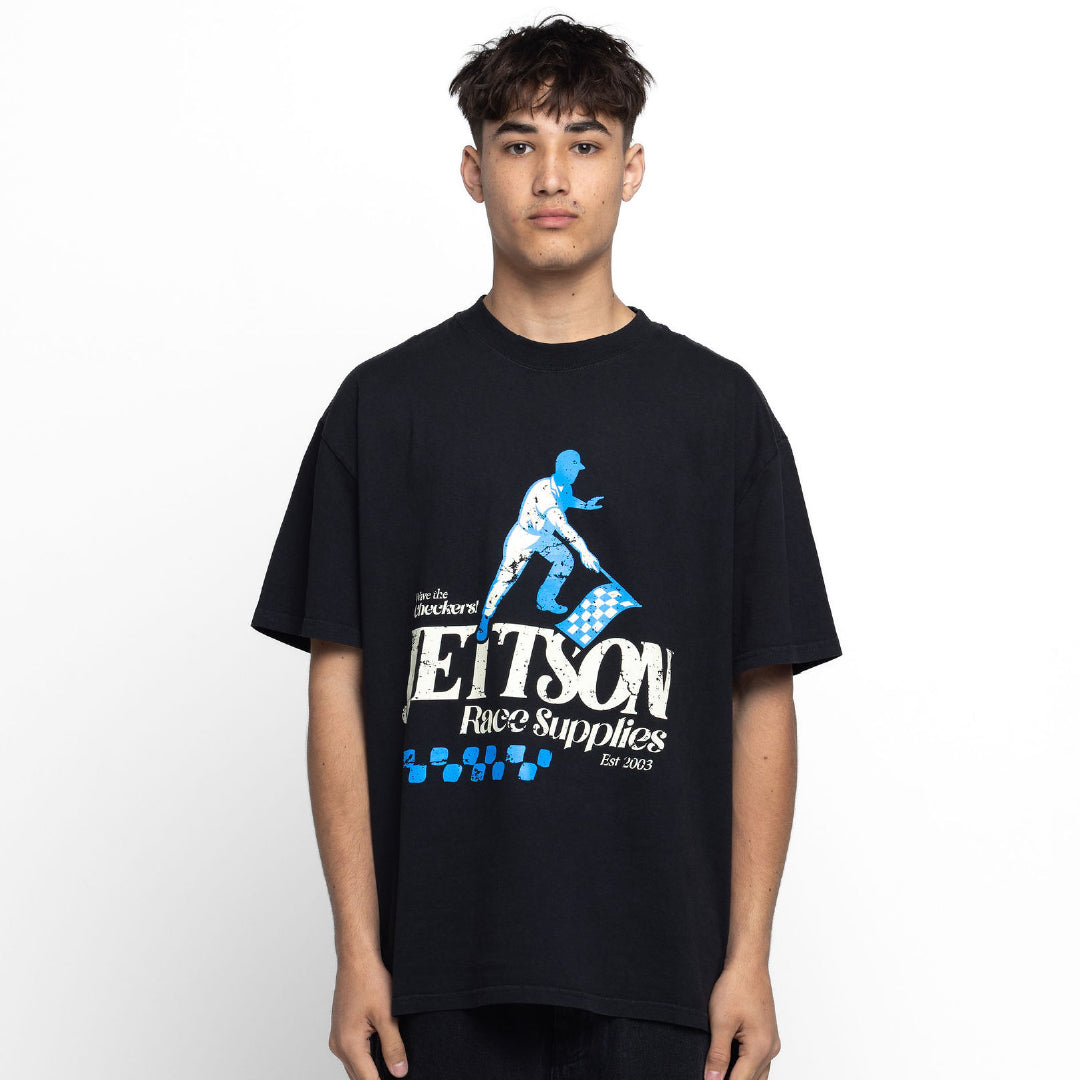 CHECKERS TEE BLUE