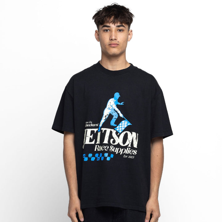 CHECKERS TEE BLUE