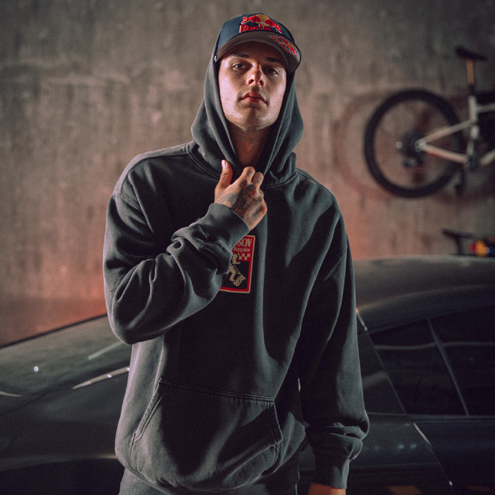 CHECKERS HOOD BLACK